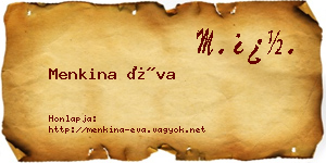 Menkina Éva névjegykártya