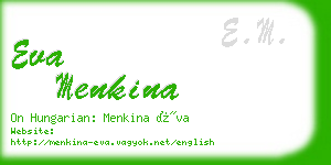eva menkina business card